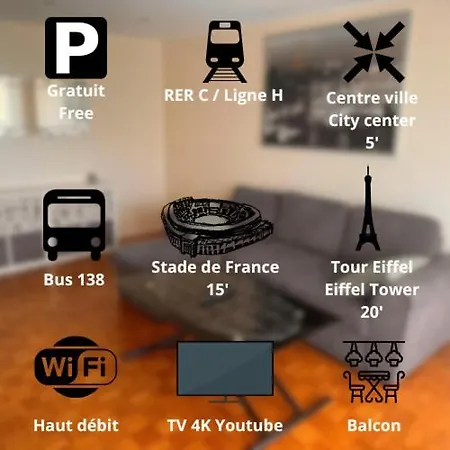 Open 24 7 Parking 15' Paris 3' Athletica Apartment *