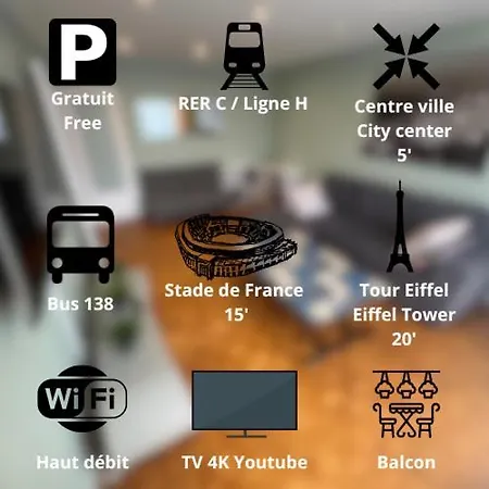 Open 24 7 Parking 15' Paris 3' Athletica Appartamento *